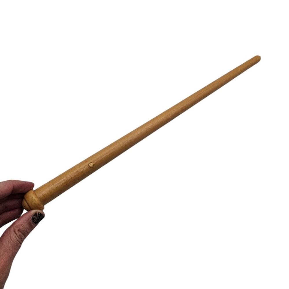 Vintage Y2K Toysmith Light Up Magic Wizard Wand w/ Sounds Tan